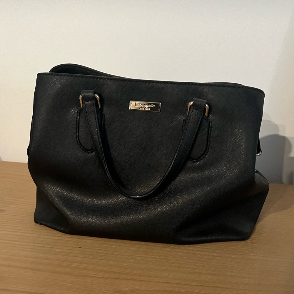 kate spade black satchel purse